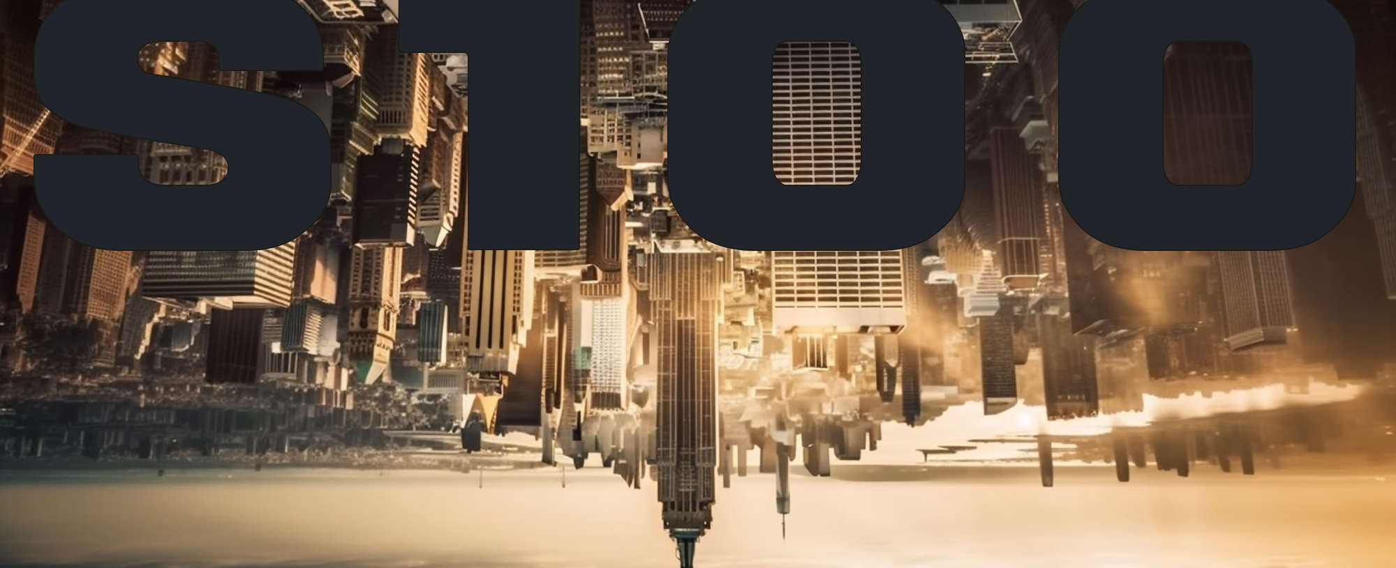 Tall skyscrapers illuminate the modern city skyline generated by artificial intelligence