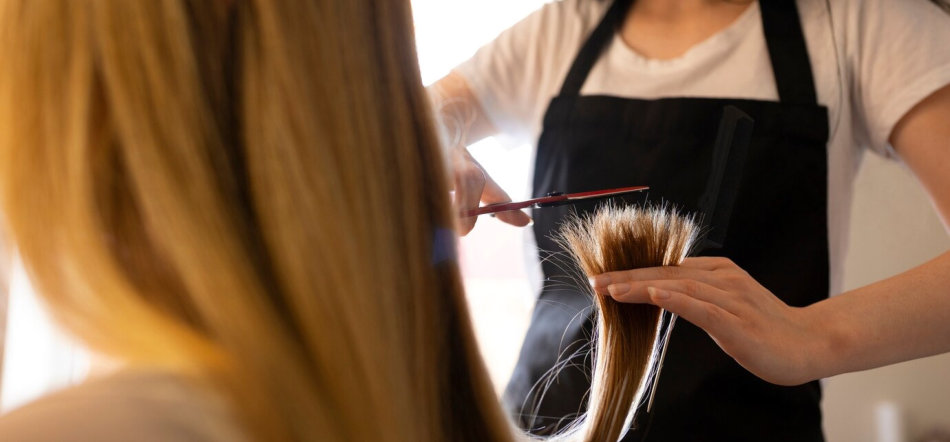 hairdresser remove lime scale deposits