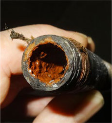 Paveletsky Station hard water descaler pipe before