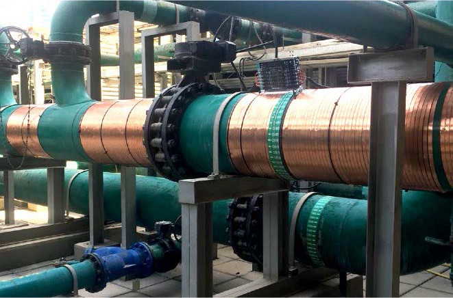 Marina Plaza cooling tower descaler impulse bands