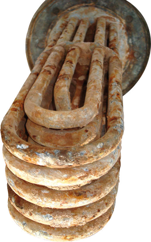 remove mineral scale on heating elements white top